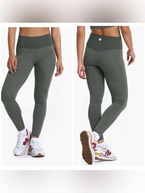 Vouri Lux Rib Studio Legging Dusty Pine Heather color. Size XS